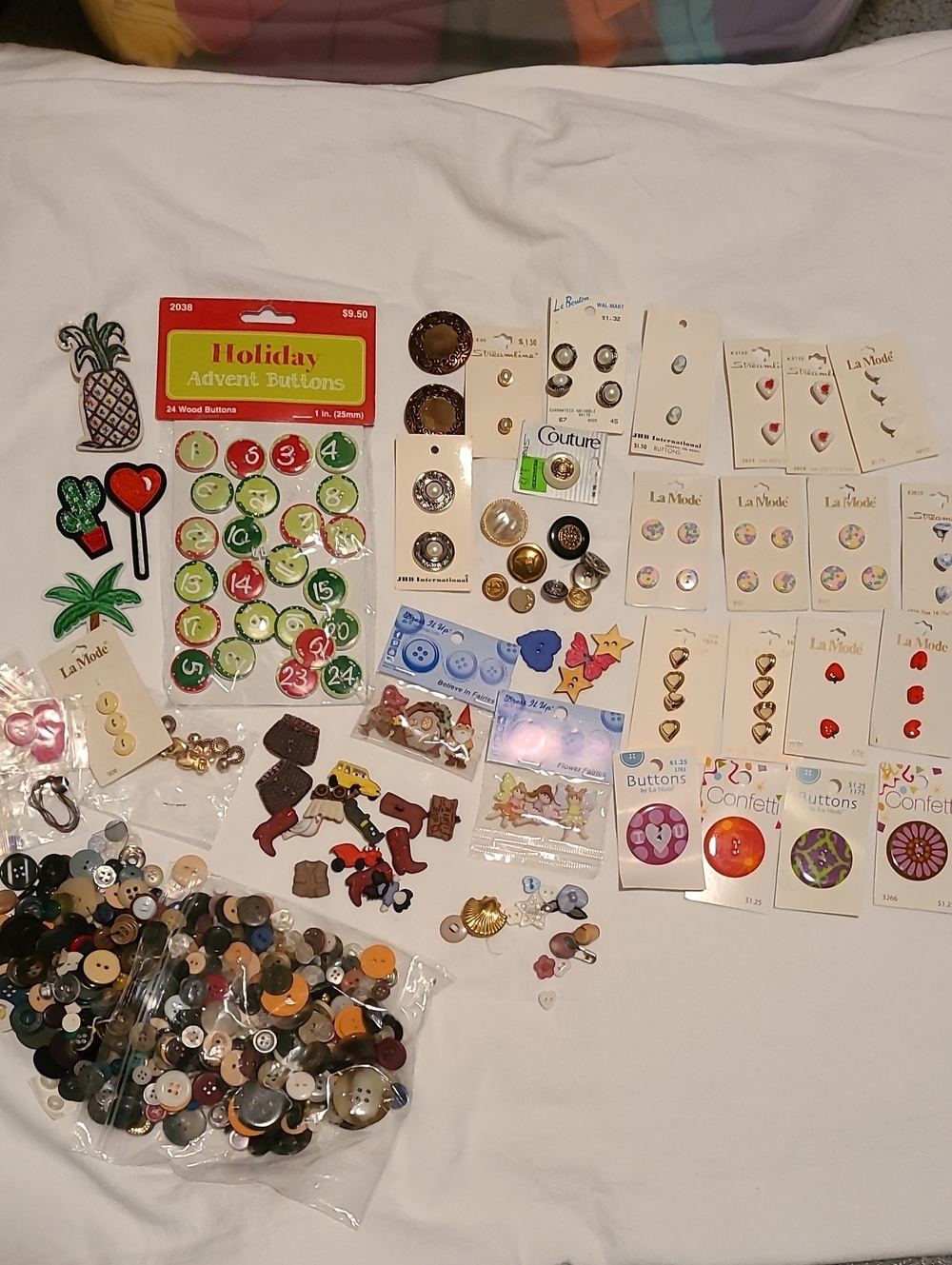 Buttons Bundle Hearts Holiday Fairies Sewing Crafting